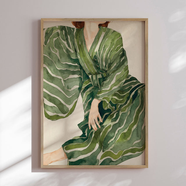 Plakat - Green Kimono Flow - THE MIUUS STUDIO - Incado