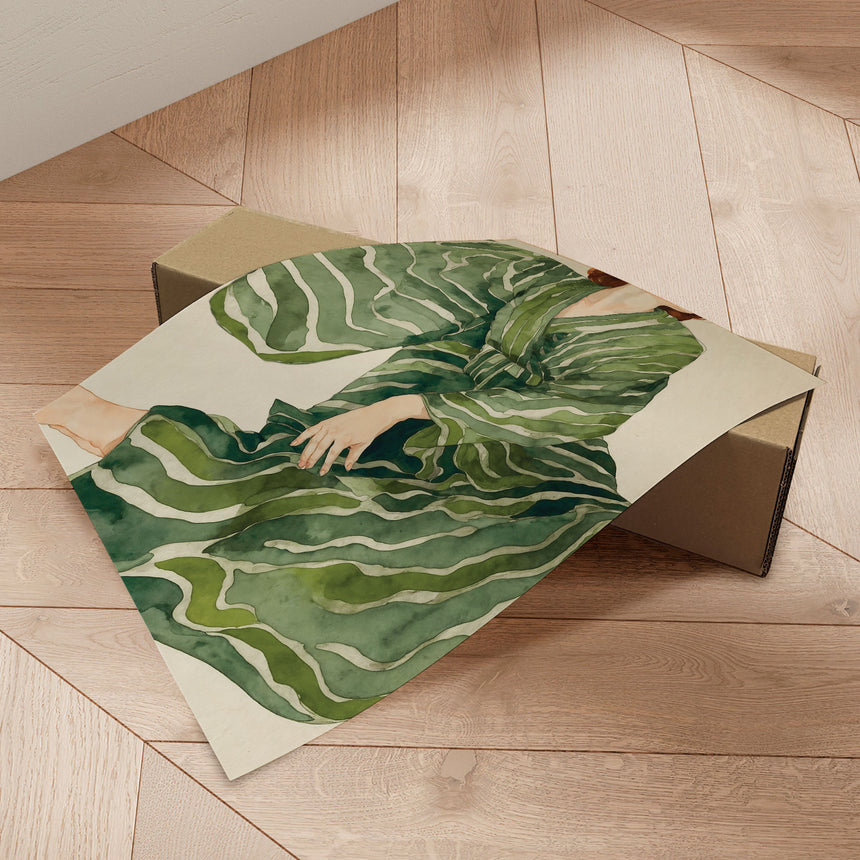 Plakat - Green Kimono Flow - THE MIUUS STUDIO - Incado