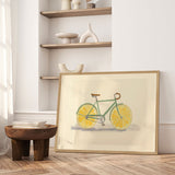 Plakat - Bicycle with Lemon Wheels - Melloi Art Prints - Incado