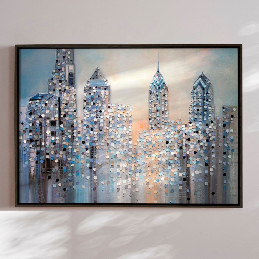 Lærredstryk - Sunrise In Philadelphia - Ekaterina Ermilkina