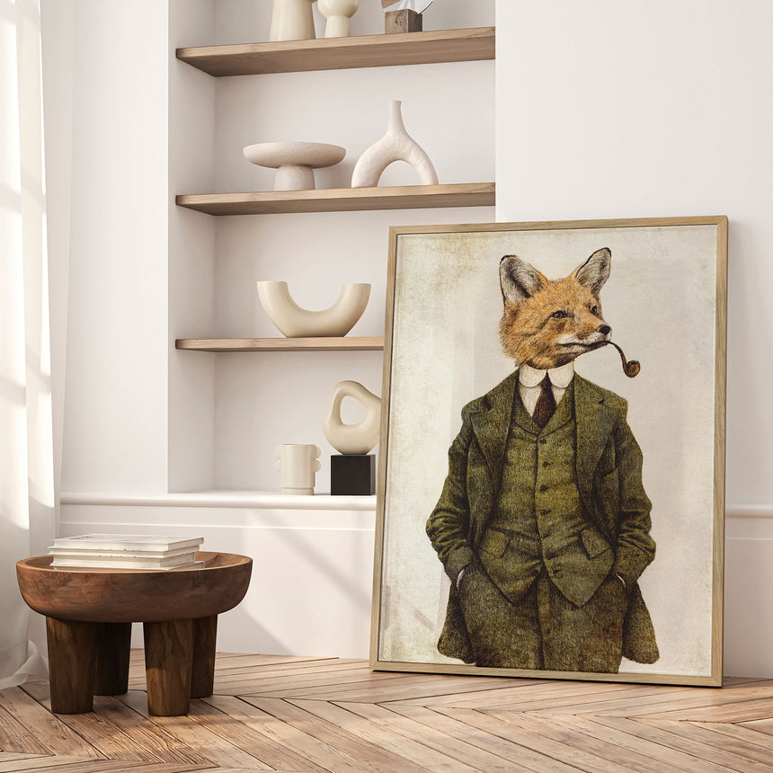 Plakat - The Vintage Stylish Fox - Mike Koubou