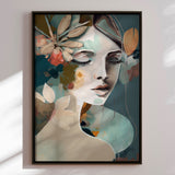 Lærredstryk - Woman Portrait with Closed Eyes - Bella Eve