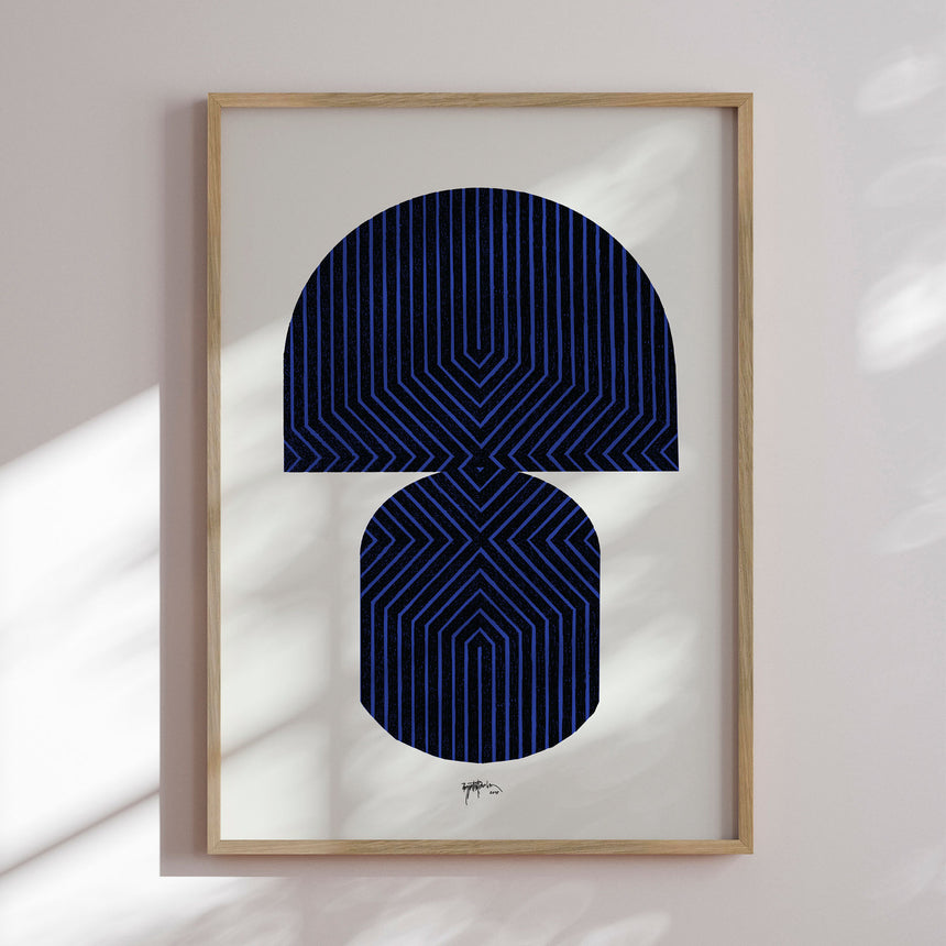 Plakat - Zen Shape VI. (blue version) - Paulina Vårregn - Incado