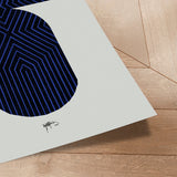 Plakat - Zen Shape VI. (blue version) - Paulina Vårregn - Incado