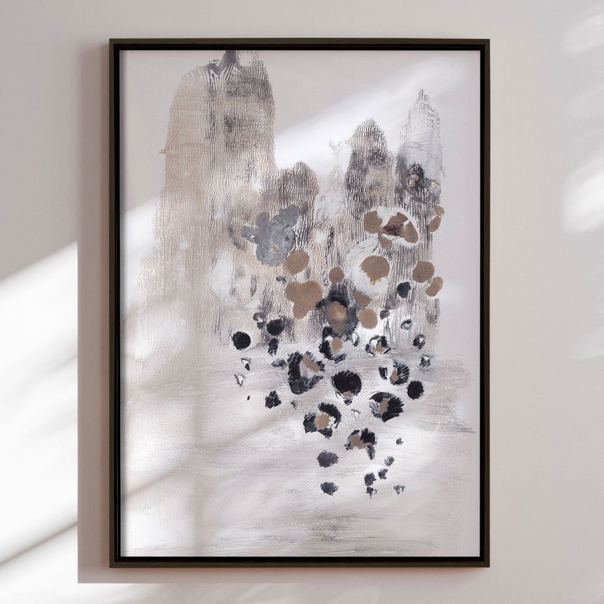 Håndlavet maleri med ramme - Ethereal Cascades - Maira Ribena - Mixed media