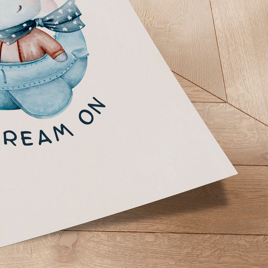 Plakat - Dream On Hippo Pilot - Saskia Michele
