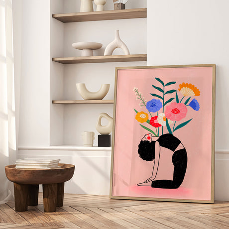 Plakat - Floral Yoga Fusion - Bea Müller