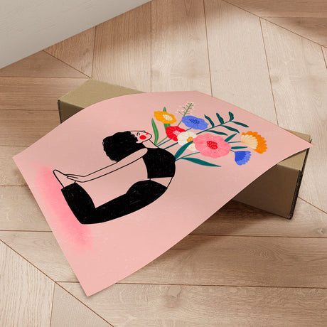 Plakat - Floral Yoga Fusion - Bea Müller