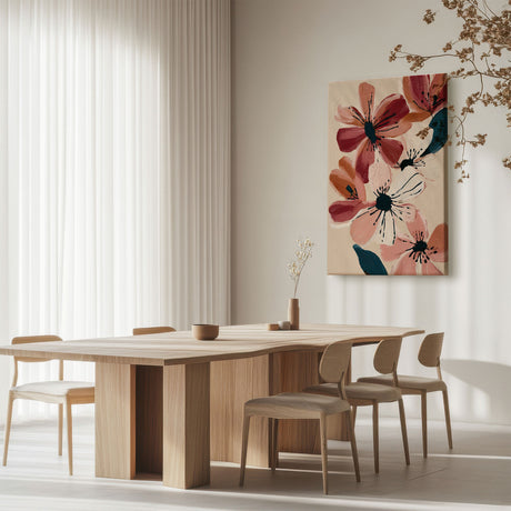 Lærredstryk - Blush Floral Painting - Nadjaa