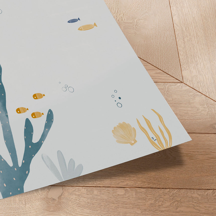 Plakat - Little Sailboat Undersea - Menina Lisboa