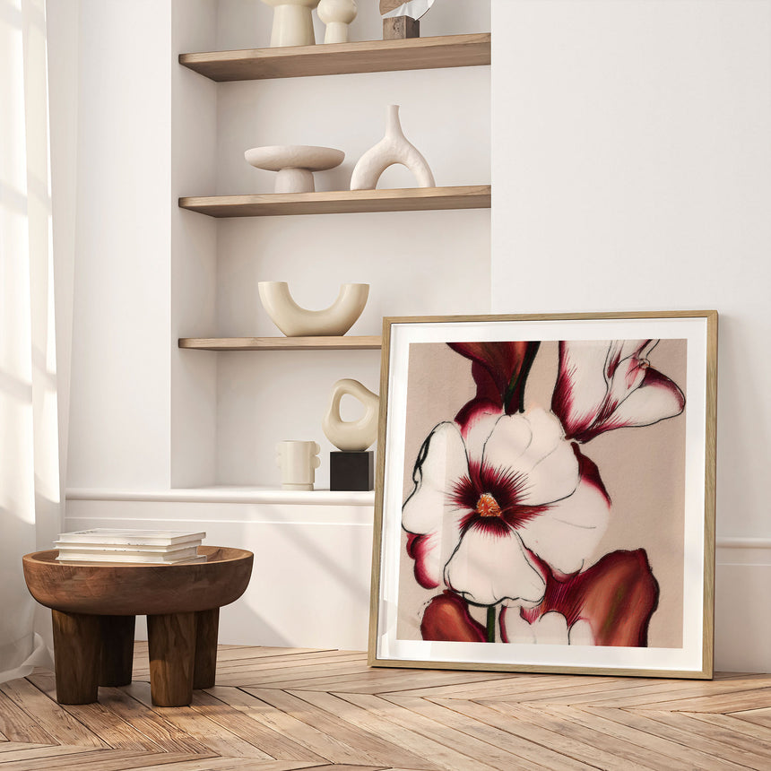 Plakat - Elegant Maroon Blooms II - Alma