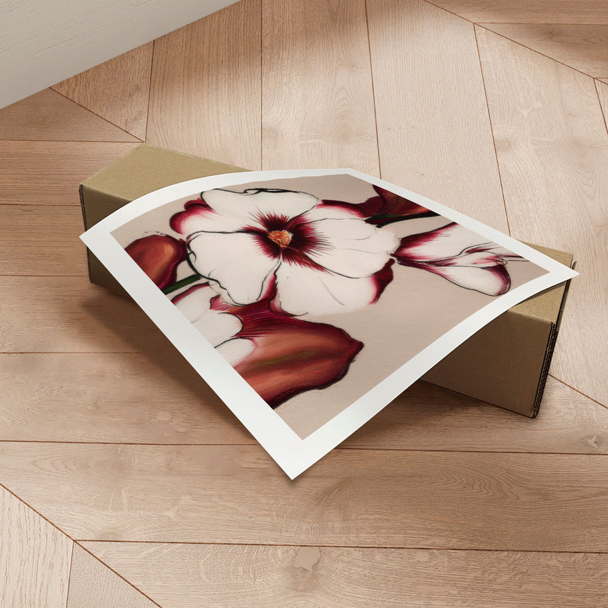 Plakat - Elegant Maroon Blooms II - Alma