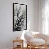 Håndlavet maleri med ramme - Bare Winter Branches - HUGO - Mixed media