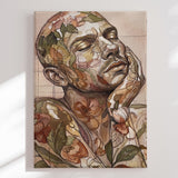 Lærredstryk - Floral Male Face - Julian Cross