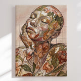 Lærredstryk - Floral Female Face - Julian Cross