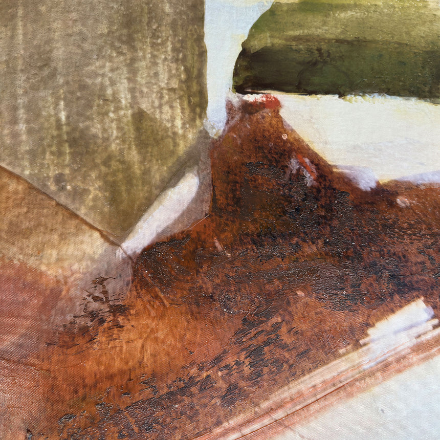 Håndlavet maleri med ramme - Earthy Layers - Arohika Verma - Mixed media