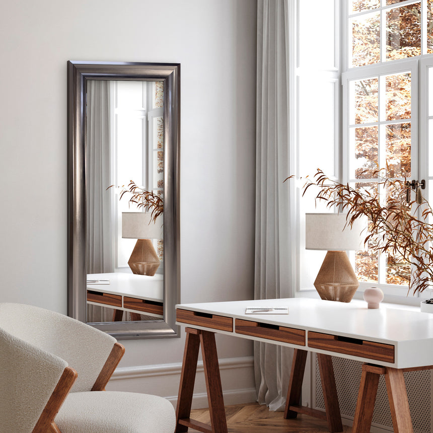 Antik spejl med sølvramme - Metal finish - Incado