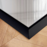 Aflangt spejl med sort ramme - Matt Black - Incado