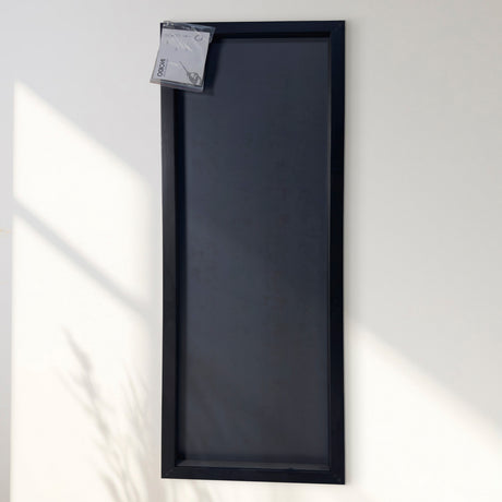 Aflangt spejl med sort ramme - Matt Black - Incado