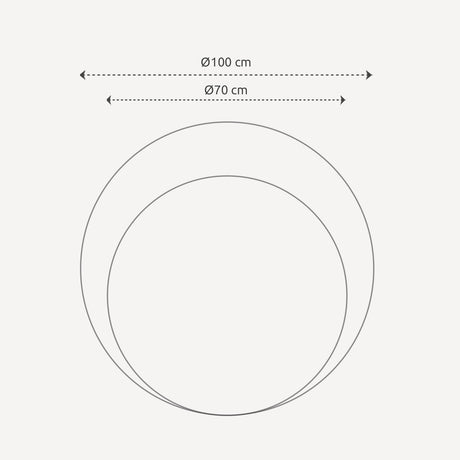 Rundt spejl med facetkant - Circle - Incado