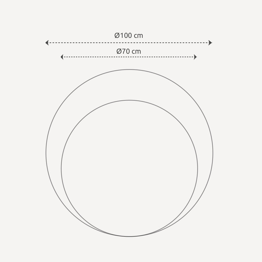 Rundt spejl med facetkant - Circle - Incado