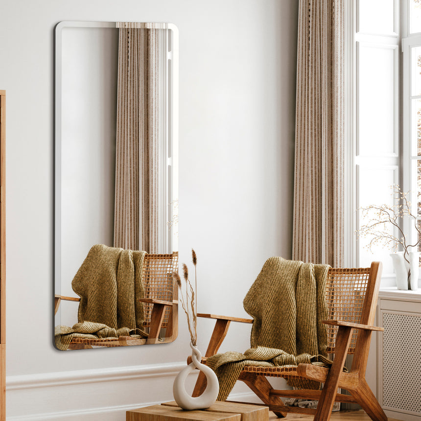 Aflangt spejl med facetkant - Sleek - Incado