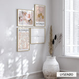 Billedvæg m. rammer og plakater - Swirl - Incado