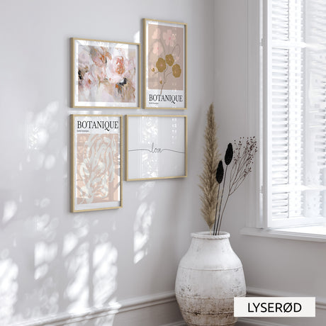 Billedvæg m. rammer og plakater - Swirl - Incado