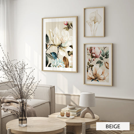Billedvæg m. rammer og plakater - Trio - Incado