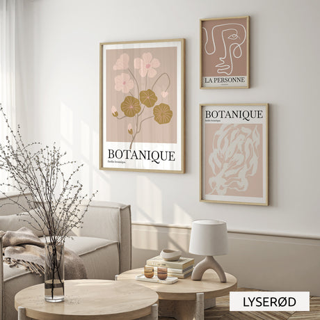 Billedvæg m. rammer og plakater - Trio - Incado