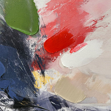 Håndlavet maleri med sort ramme - Abstract Storm - Mixed media - Incado