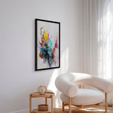 Håndlavet maleri med sort ramme - Abstract Storm II - Mixed media - Incado