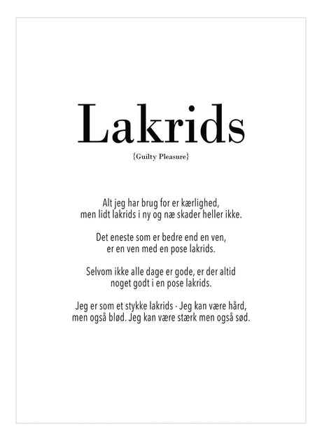 Art Card - Lakrids - Incado